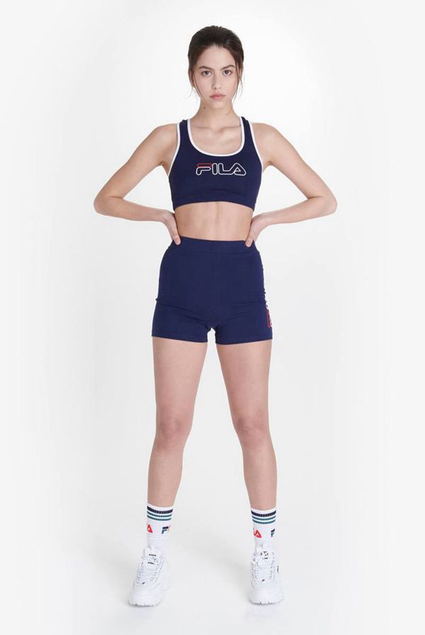 Fila Beatriz High Waisted Bike Women's Shorts - Navy,NZ 152-6392